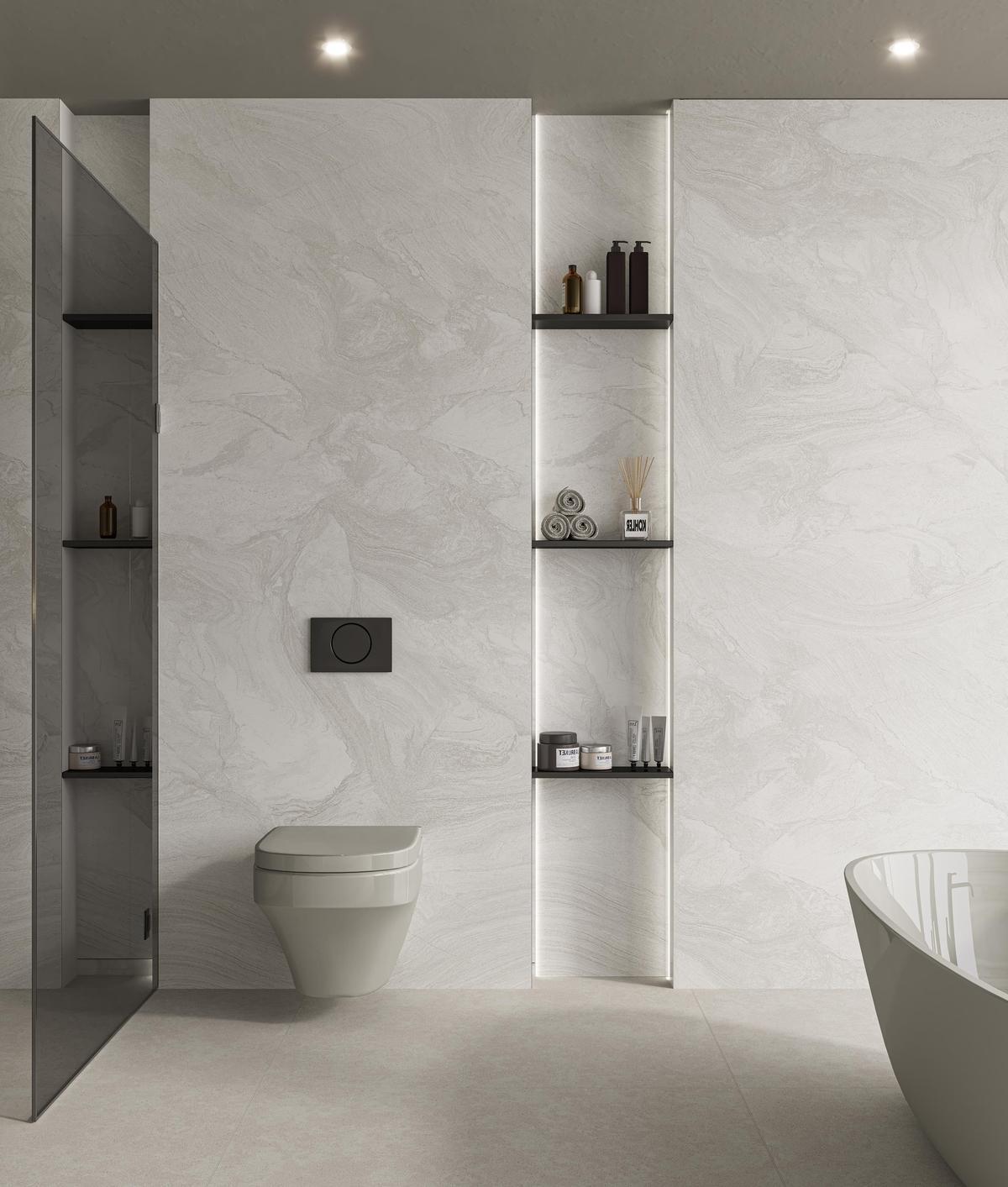 Kütahya Seramik 120x280 Atlantis Beyaz Parlak 6 MM Rektifiye uygulama örneği