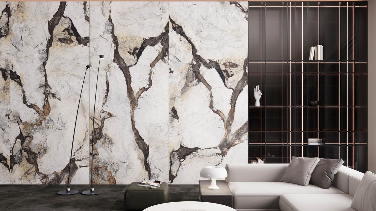 Kütahya Seramik 120x280 River Parlak 6 MM Rektifiye uygulama örneği