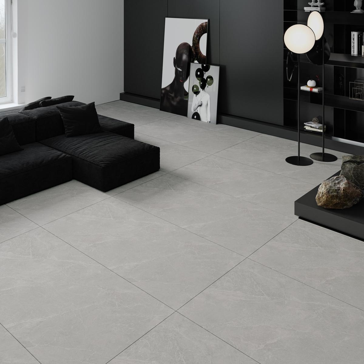 Kütahya Seramik 80x160 Swan Gri Soft Mat Rektifiye uygulama örneği