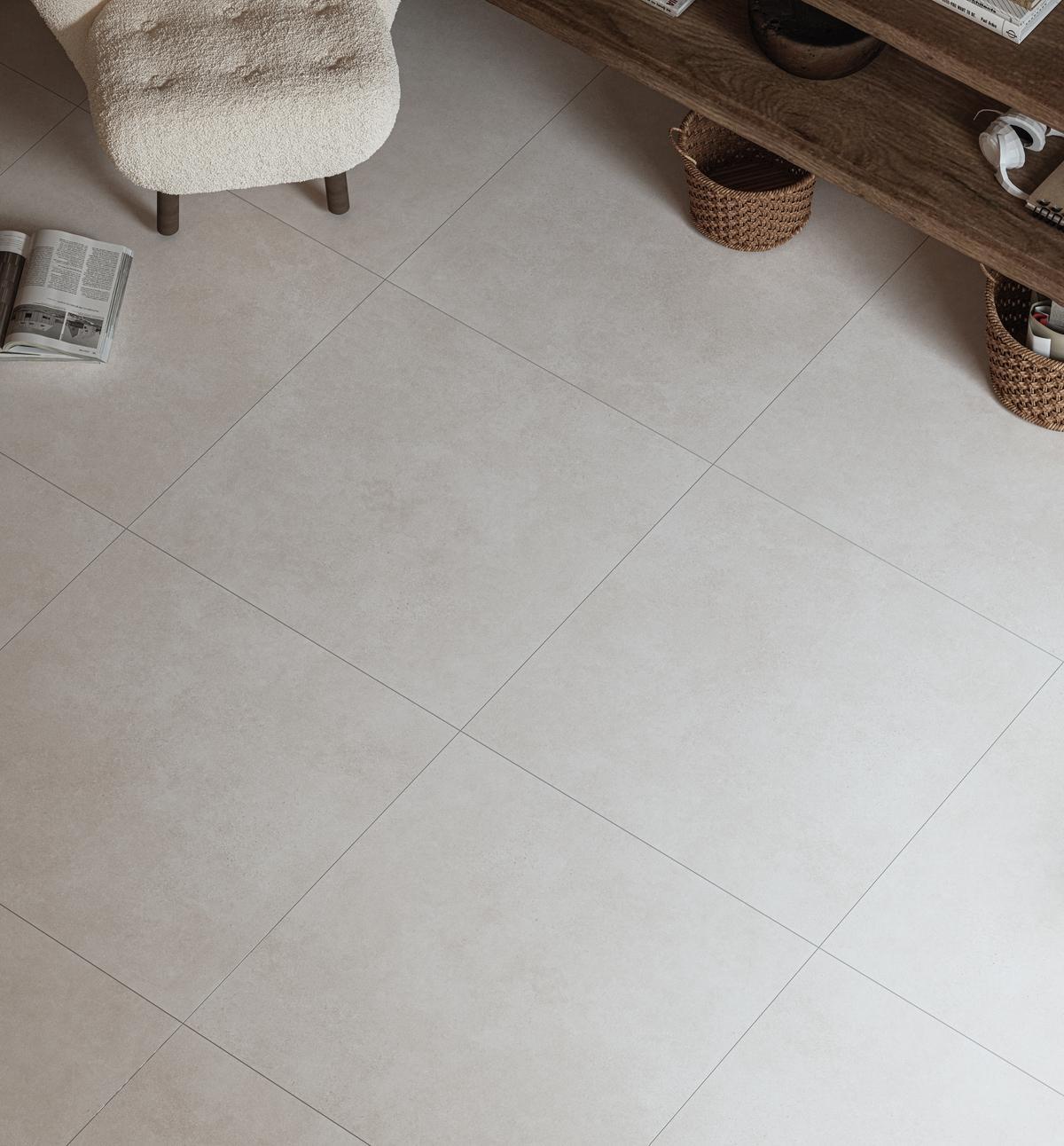 Kütahya Seramik 80x80 Riva Beyaz Rektifiye uygulama örneği
