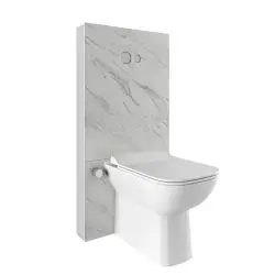 Çanakkale Seramik Trono Monoblok Rezervuar Ksfx Pallisandro 3/6L-Yerden Klozet