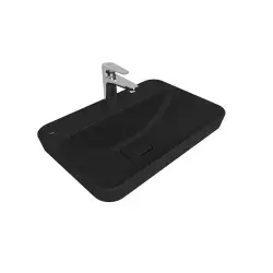 Çanakkale Seramik Zero 2.0 Yarı Gömme Dikdörtgen Lavabo Mat Siyah 60x40