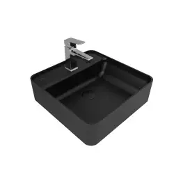 Çanakkale Seramik Smartedge Kare Lavabo Mat Siyah 45x45