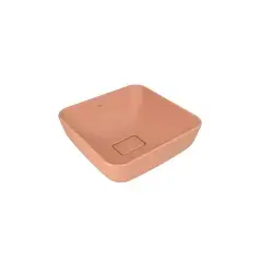 Çanakkale Seramik Zero 2.0 Kare Çanak Lavabo Mat Şeftali 40x40