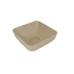 Çanakkale Seramik Zero 2.0 Kare Çanak Lavabo Mat Latte 40x40