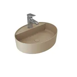 Çanakkale Seramik Smartedge Oval Lavabo Mat Latte 40x50