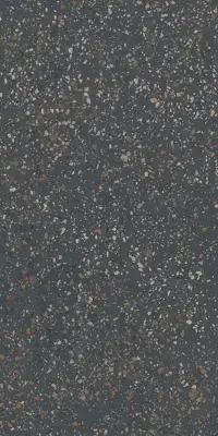 Çanakkale Seramik Terrazzo Parlak Siyah Multicolor Porselen Karo 60x120