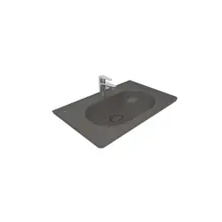 Çanakkale Seramik Zero 2.0 Etajerli Lavabo Mat Antrasit Gri 80x50