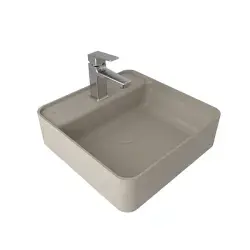 Çanakkale Seramik Smartedge Lavabo + Sifon Set Kare Mat Vizon