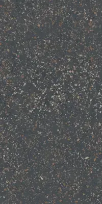 Çanakkale Seramik Terrazzo Mat Siyah Multicolor Porselen Karo 60x120