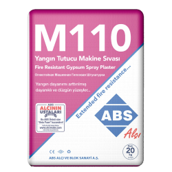ABS Alçı M110 Yangın Tutucu Makine Sıva Alçısı 20 kg