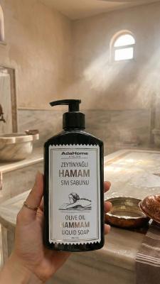 Adawall AdaHome Atelier Zeytinyağlı Hamam Sıvı Sabun 400 ml uygulama örneği