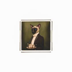 Adawall Mr. Cat Pleksi Tepsi PT2104 25x25 cm