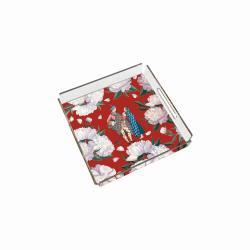 Adawall Red White Rose Pleksi Tepsi PT2105 25x25 cm