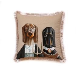 Adawall Dogs Kadife Yastık EY370 45x45 cm Dolgulu uygulama örneği