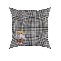 Adawall Kareli Gazeteci Teddy Kadife Yastık EY399 45x45 cm Dolgulu uygulama örneği