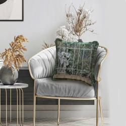 Adawall Modern Heykel Tasarımlı Kadife Yastık EY301-2 45x45 cm Kılıf (Dolgusuz)