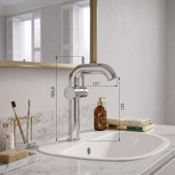 Adell Eterno F Yandan Kollu Regular Lavabo Bataryası 3/8" Titanyum PVD uygulama örneği