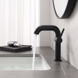 Adell Eterno F Yandan Kollu Regular Lavabo Bataryası 3/8" Mat Siyah uygulama örneği
