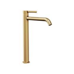 Adell Rondo Tall Lavabo Bataryası 3/8" Fırçalanmış Altın PVD