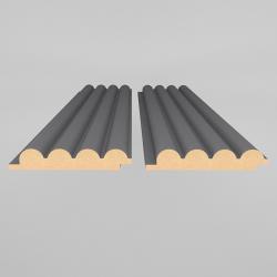 AGT LB-2200-Y İsli Meşe 101x2800x18 mm 3D Duvar Paneli