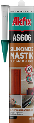 Akfix AS606 Silikonize Mastik Altın Meşe 500 g