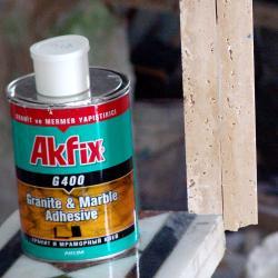 Akfix G400 Mermer ve Granit Yapıştırıcı 250 g uygulama örneği
