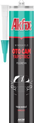 Akfix Windshield PU Oto Cam Yapıştırıcısı Siyah 300 ml