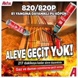 Akfix 820 B1 Yangına Karşı Dayanıklı Poliüretan Köpük 750 ml uygulama örneği