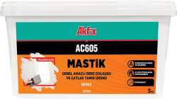 Akfix AC605 Genel Amaçlı Derz Dolgusu ve Çatlak Tamir Ürünü Beyaz 18 kg