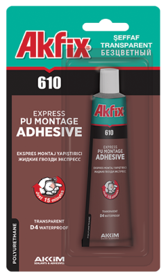 Akfix 610 Poliüretan Montaj Yapıştırıcı (Sıvı Çivi) Tüp 50 ml