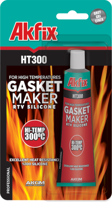 Akfix HT300 Yüksek Isı Silikonu Kırmızı Tüp 50 ml