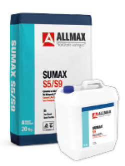 Allmax Sumax S9 Çift Bileşenli Tam Elastik Su Yalıtım Harcı 20+10 kg Set