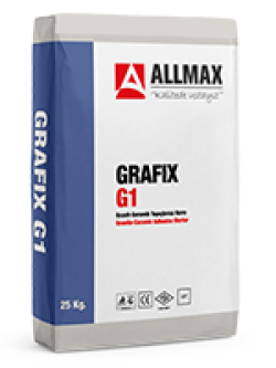 Allmax Grafix G1 Granit-Seramik Yapıştırma Harcı Gri 25 kg