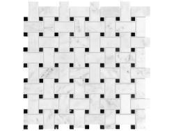 Anatolia Bianco Venatino Basketweave Mozaik Honlu
