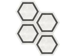 Anatolia 17,5x17,5 Form Ivory Hexagon Frame Mat