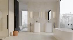 Anatolia 3x3 Avorio Crema Penny Round Mozaik Honlu