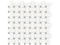 Anatolia Soho Canvas White Basketweave w/ Cloud Blue Insert Mozaik Mat