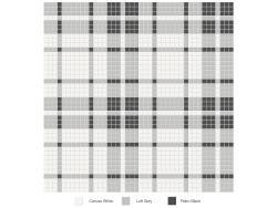Anatolia Soho Midnight Blend Plaid Pattern Mozaik Mat