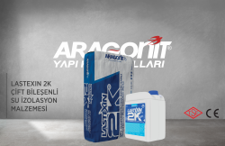 Aragonit Lastexin 2K Süper Elastik Çift Bileşenli Su İzolasyon Malzemesi 20 kg + 10 kg Set Beyaz
