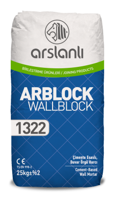 Arslanlı Arblock Wallblock 25 kg Gri