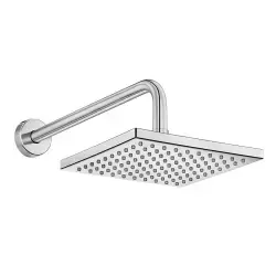 Ar-Yak Tuna Ar Dicle Tepe Duş Başlığı (200x200 mm) Duvardan Borulu (L=388 mm) 102145084 Krom