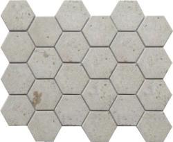 Betsan Hexa Mega Marble 77x88 mm Shell Stone Matte