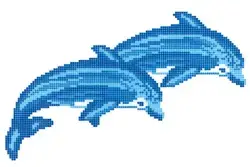 Betsan Dolphin Decor 25x25 mm Y44