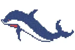 Betsan Dolphin Decor 25x25 mm Y 49