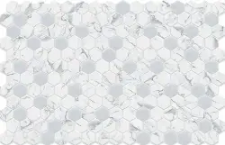 Betsan Hexa Blends 30x34 mm Calacatta Blend Sugar White