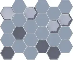 Betsan Hexa Mega Neostone Blend 77x88 mm Artistic Blue Grey