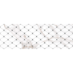 Bien Seramik 40x120 Antique Carrara Beyaz Polygon Dekor Parlak