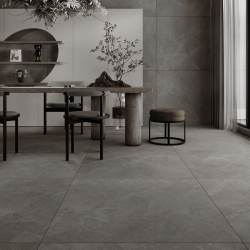 Bien Seramik 100x100 Gordion Mid Grey Mat uygulama örneği