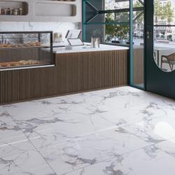 Bien Seramik 60x120 Aldonsa Beyaz Full Lappato uygulama örneği